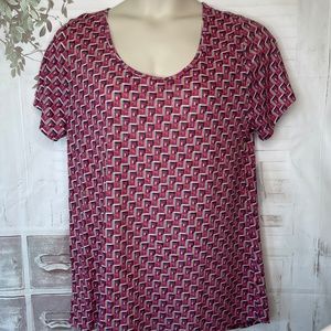 LuLaRoe Classic Womens Geometric Pink Casual Top Shirt Sz. X Large XL NEW